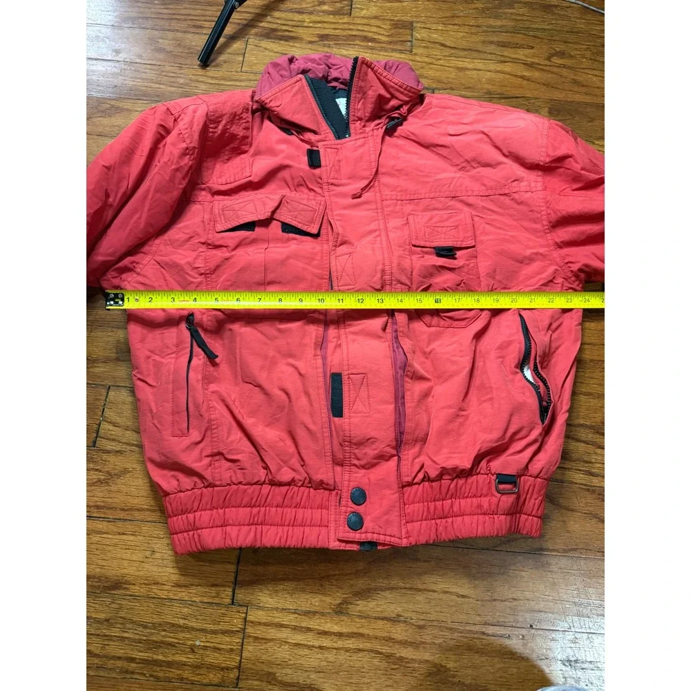 Obermeyer Vintage Mens Red Ski Jacket Winter Puffer Coat Small Retro Snowboard